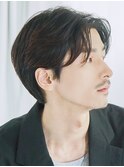 ニュアンスパーマセンターパートワンカールパーマ韓国コンマヘア