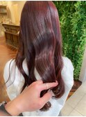 髪質改善!ブリーチなし!カシスピンクカラー