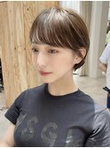 前髪あり小顔つや髪顔まわり簡単スタイリングショートボブヘア