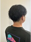 ツーブロックマッシュ×ツイストスパイラル