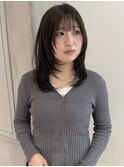 【YOKE】暗めカラーショコラベージュハッシュレイヤーくびれヘア