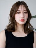 ☆レイヤーカット毛先ワンカールくせ毛風カール薄めバングデジパ