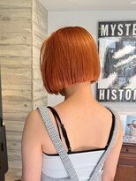 ヲタク(wotaku.) アプリコットオレンジヘア暖色カラーブリーチダブルカラーボブ