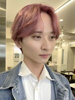 サンクマーケット 渋谷(cinq MARKET) 渋谷メンズブリーチカラーミルクティーベージュセンターパート