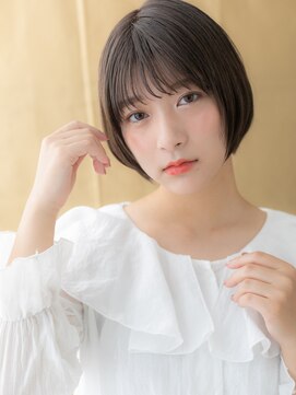 カバーヘアアンドスパ ブリス 浦和(COVER HAIR&SPA bliss) ダークブラウン似合わせカット前下がりショートX浦和20代30代