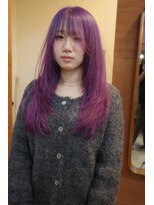 チャプター 問屋町(chapter)&nbsp;髪質改善顔まわりレイヤーカットワインレッドダブルカラー韓国