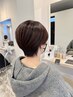 ★お手軽★デザインカット+透明感カラー ¥9900⇒