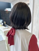 キャアリー(Caary) 福山人気外ハネボブ切りっぱなし20代30代簡単スタイリング小顔