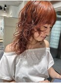 藤沢/オレンジパーマ/ニュアンスパーマ/オレンジベージュ