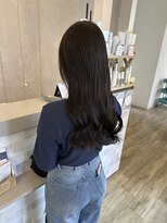 ジュエ ヘアー デザイン(Jue hair design)&nbsp;梅雨でもまとまる韓国風くびれロング/暗髪艶カラー/知立
