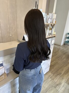 ジュエ ヘアー デザイン(Jue hair design) 梅雨でもまとまる韓国風くびれロング/暗髪艶カラー/知立