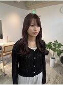 レッドカラー/ミディアムヘア