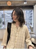 メンズカット メンズロング パーマヘアー ハイライト