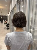 伸ばしても可愛いニュアンスパーマボブ