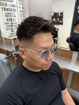 リレーションメンズヘアー(RELATION MEN'S HAIR)&nbsp;フェザーアップラウンドマッシュ短髪メンズマンバンヘア