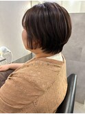 襟足スッキリ柔らか丸みショート