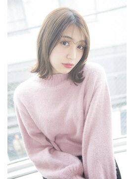 サロンドミルク 原宿(salon de MiLK) 【salon de MiLK 原宿】外ハネウェーブ×うざバング×透け感