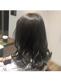 ダークアッシュ×切りっぱミディアム