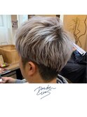 新潟×ホワイトカラー×ダブルカラー×シルバー×ハイトーン