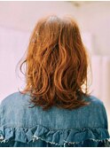 オレンジブラウン☆くせ毛風ウェーブ[町田/町田駅][学割U24] 
