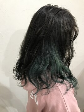 アリウス(ALIUS by posh) 【ALIUS 池袋 小川真一】インナーモスグリーン×暗髪