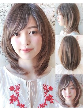 アフロート ルヴア(AFLOAT RUVUA) 【髪質改善】かきあげ前髪×ふわっとひし形レイヤーカット京佳