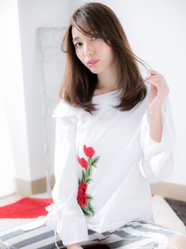 アルバハナレ 横浜(αlba HANARE) 関内/髪質改善/ベージュピンク×ワンカールレイヤーロング♪h