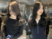 【韓国ヘアならZinaにお任せ★】髪質改善inケアカラー＋韓国カット ¥7900