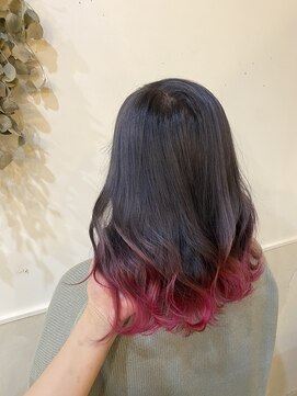 ボアップ 新居浜店(boappu) #デザインカラー#裾カラー#ブリーチカラー