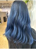 Blue ash balayage