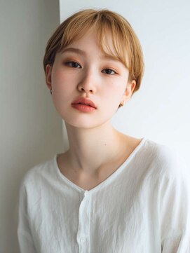 トクテ 高円寺(tokute) くびレイヤーエモージュ前髪モテベージュレイヤーミディ/高円寺