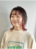 インナーカラー くびれレイヤーカット