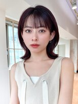 アフロート エル 大阪(AFLOAT L)&nbsp;20代シースルーぱっつん前髪で結んでかわいいフェイスレイヤー