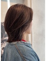 ディプティック ヘアー チェンジ ミュージアム(diptych Hair Change Museum) くびれソトハネボブ×ピンクブラウンカラー