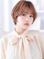 カバーヘア 上尾西口店(COVER HAIR)&nbsp;ミルクティーピンクベージュ小顔レイヤーショートボブc8上尾30代