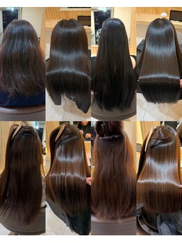 アトレ 南堀江店(attrait)の写真/【南堀江/全席個室サロン】ダメージを最小限に抑えるための処理剤、乾かすだけでまとまる艶髪へ！