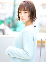 小顔、オリーブカラー、ハイライトカラー、セミウェットウェーブ
