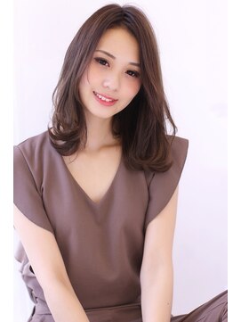 オーロ 宝塚店(ORO) 似合わせカットアッシュブラウンの大人かわいい小顔セミディ