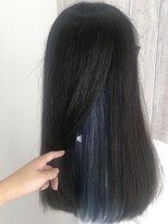 シエル 立川店(CIEL)&nbsp;インナーカラー×ブルー×ロング【CIEL×maki】