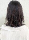 くすみピンク☆切りっぱなしミディ