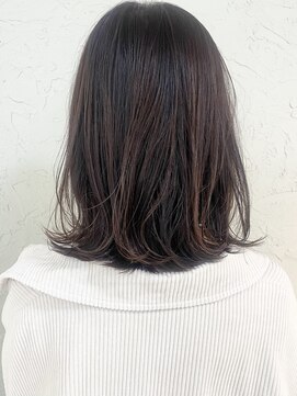 カモン(CAMON) くすみピンク☆切りっぱなしミディ