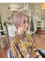 ヘアメイク ユーユ(Hair make U YU) 【ブリーチカラー】ペール系ピンクホワイト