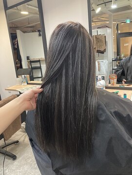 ラフ 難波店(LAFF) #黒髪#ボブルフ#ネビージュ#小顔#ワンレン