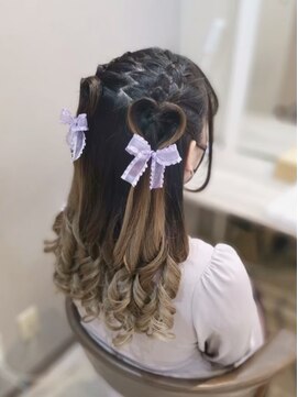 ヘアセットサロン ミント(Hair set salon MINT) ハートハーフツイン