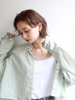 クシュ 所沢東口店(kusyu...)&nbsp;ペールベージュセクションカラーグラデーションカラー外ハネボブ