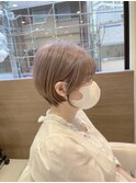 ミルクティーショートボブ