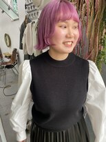 フィン(fin,)&nbsp;fin,/グレージュカラー/ボブウルフ/黒髪/ココアベージュ/パーマ