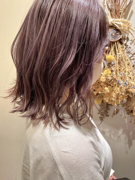 ジャム(Jam) 切りっぱなしボブ×ラベンダーまろやかカラー★中村大輔
