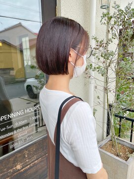 ブランココ(BlanCoCo) ピンクブラウン×ミニボブ