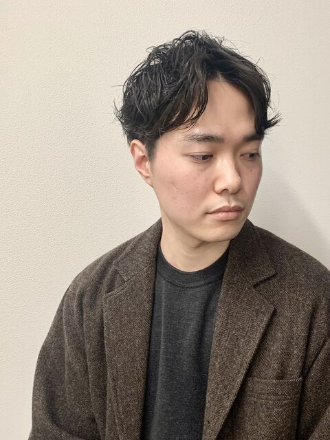 ２０代イケメンビジネスニュアンスパーマ【河原町】３０代４０代